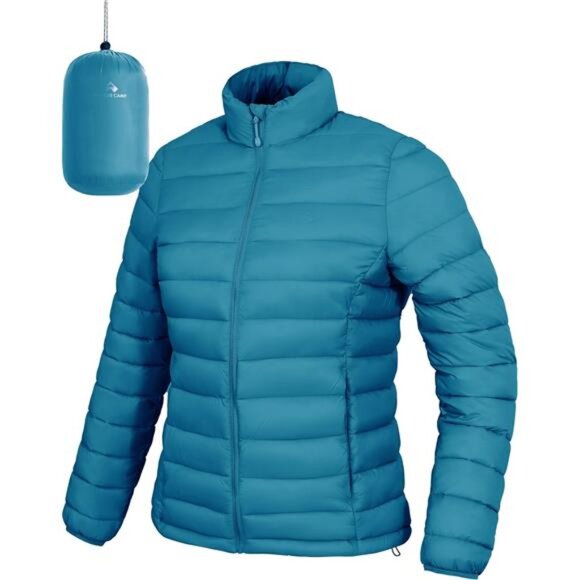 Jackets & Blazers - Women's Packable Puffer Jacket Winter Lightweight Quilted Coat NWT